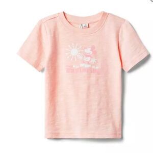 Janie and Jack 100048906 Peach Disney Mickey Mouse Explorer Tee NWT